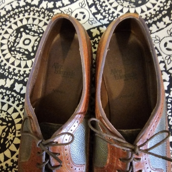 Vintage Old Money Allen Edmonds Amherst Loafers Wingtip Brown Olive Leather - Picture 5 of 8